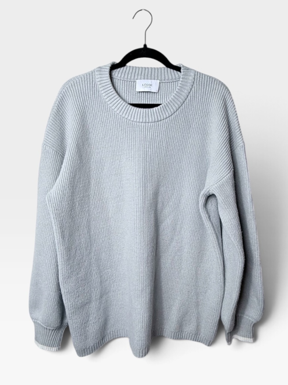Legoe Heritage Maternity Sweater Women's Size 2 Baby Blue Cozy Fall (W)
